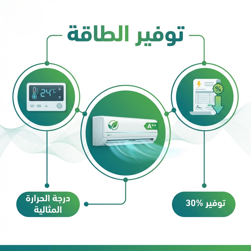 توفير الطاقة - درجة الحرارة المثالية 24 درجة